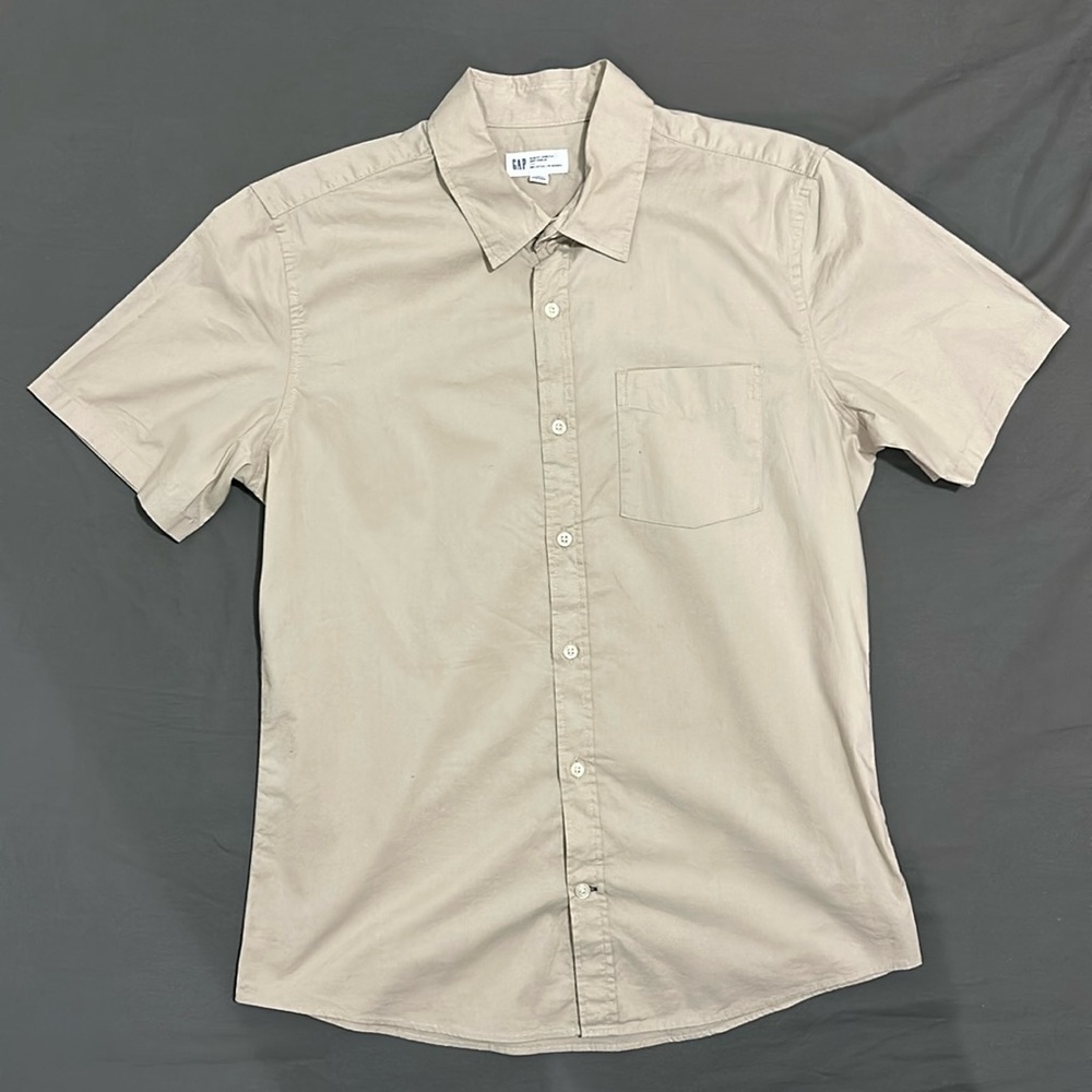 Gap Short Sleeve Slim Fit Poplin Shirt